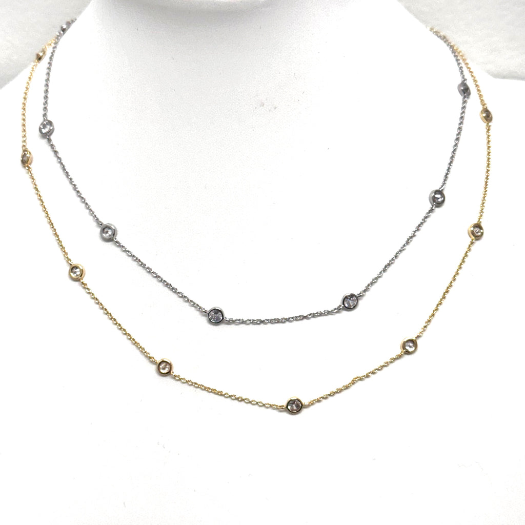 18" CZ Diamonds By The Yard Necklace