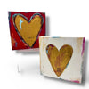 Gold Heart Wood Block