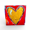 Gold Heart Wood Block