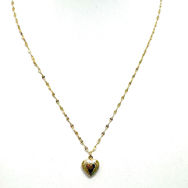 Gold Heart Locket Necklace