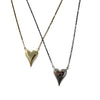 Sterling or Gold Solid Heart Necklace