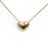 Small Gold Puff Heart Necklace