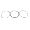 Three Attached Gold and CZ Bangles