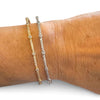 Extra Thin Gold or Silver and Cz Bangle