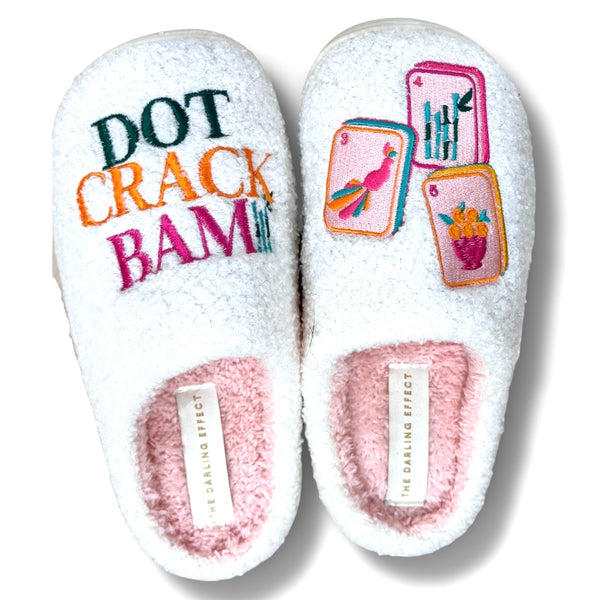 Dot Crack Bam Fuzzy Slippers