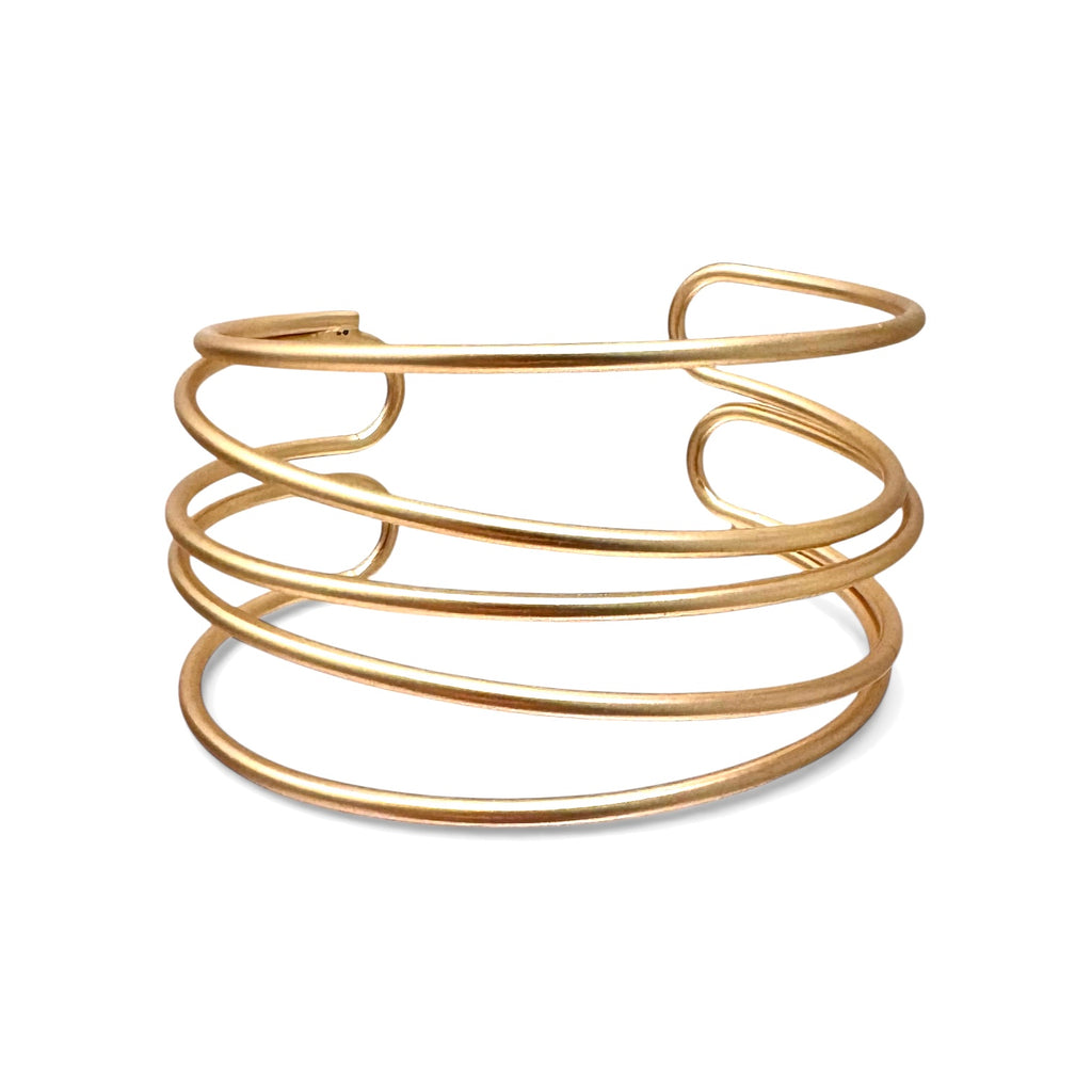 Brushed Gold 5 Row Bracelet