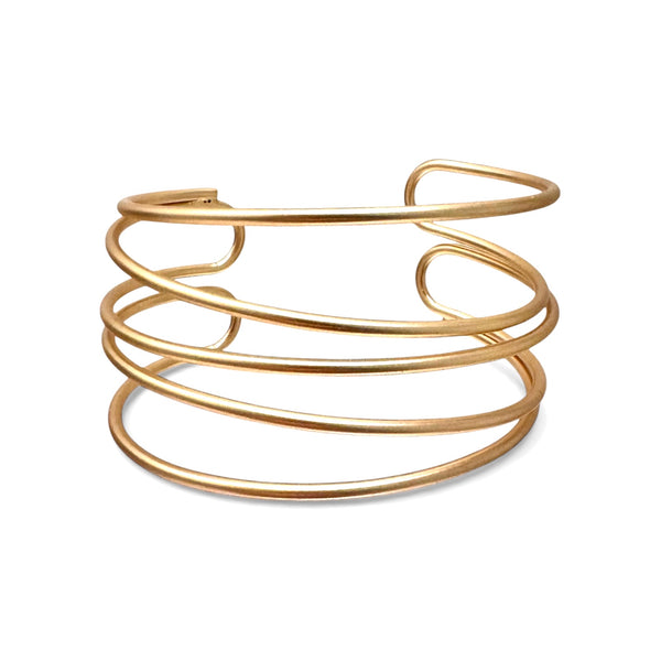 Brushed Gold 5 Row Bracelet