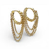 Gold Dipped Layered Chain Huggies