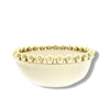 Stoneware Serving Bowl With Gold Balls