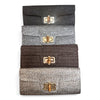 Trendy Straw Bamboo Closure Clutch