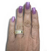 Eight CZ Clover Spinner Ring