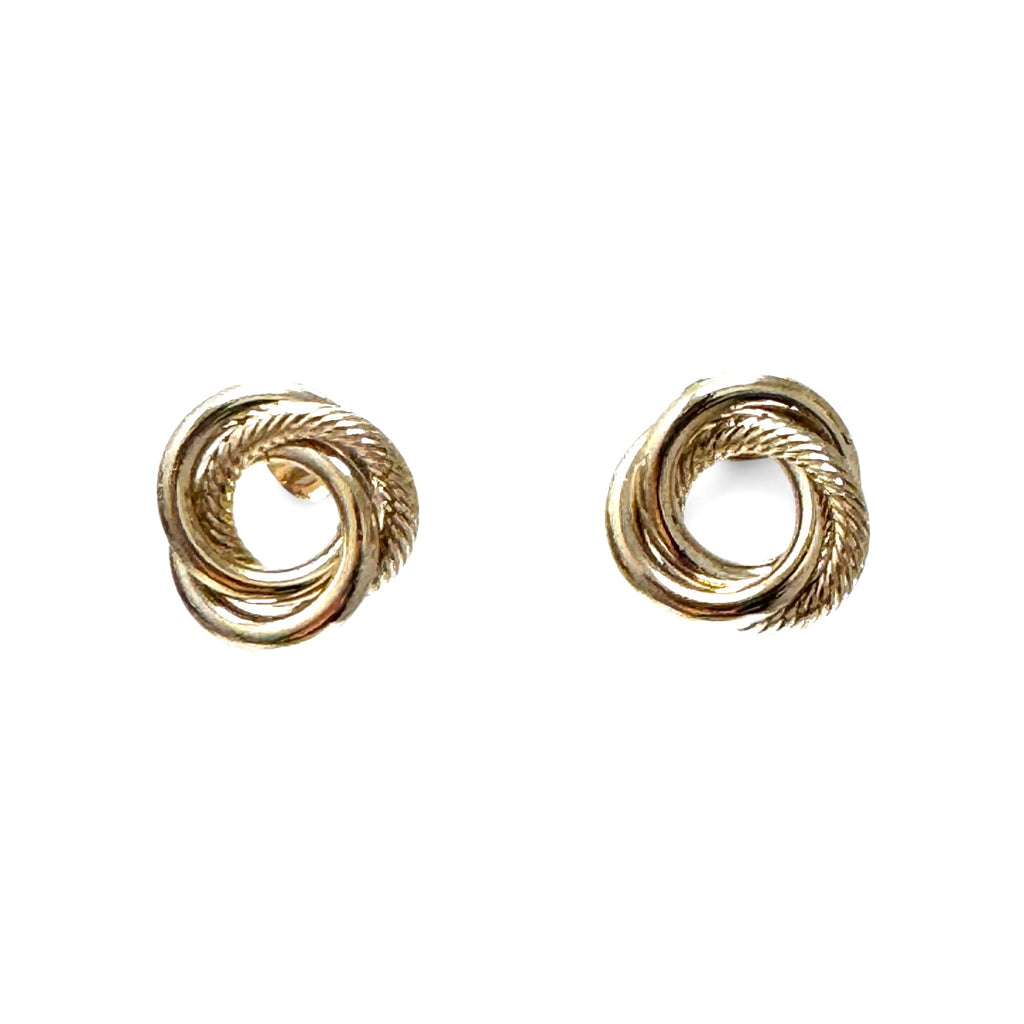 Textured & Twisted Love Knot Stud Earrings