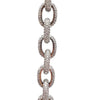 Crystal Interlocking Paperclip Earrings