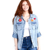 Birds of A Feather Embroidered Denim Shirt