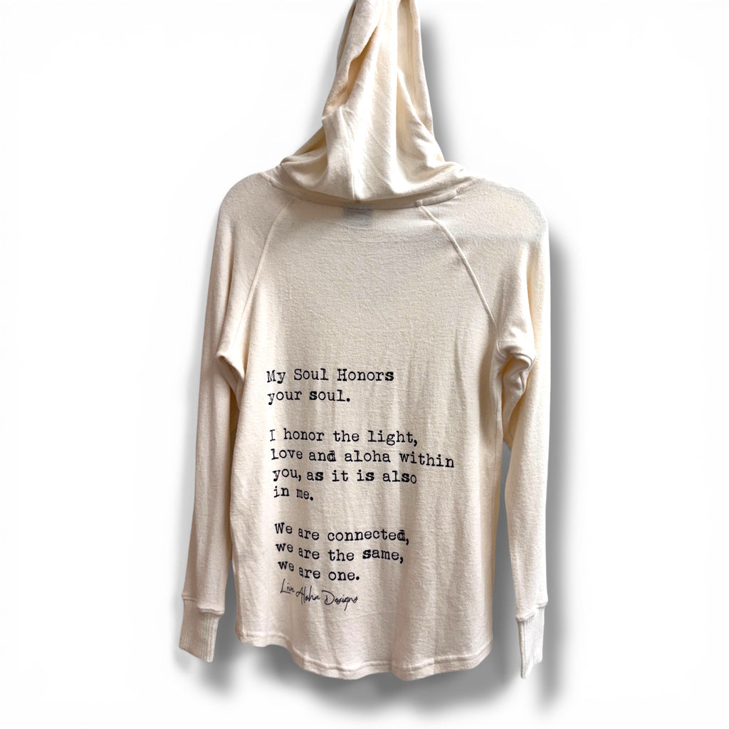 Live Aloha OM Hoodie In Cream