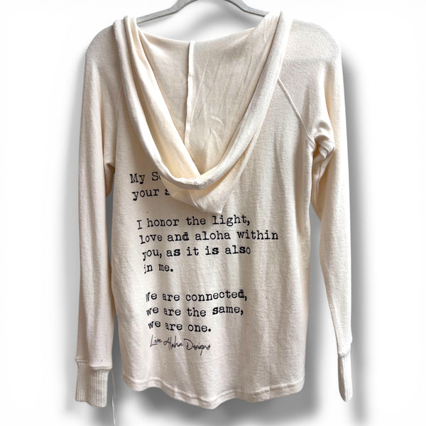 Live Aloha OM Hoodie In Cream