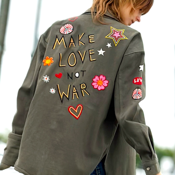 Peace Love and Music Army Shirt