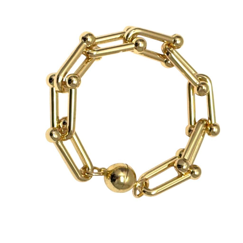 Horse Bit Gold Link Bracelet