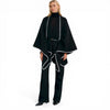 Whipstitch Blanket Cape with Belt