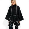 Whipstitch Blanket Cape with Belt