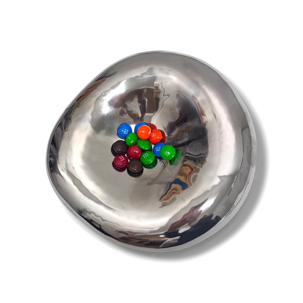 Decorative Chrome Stoneware Bowl