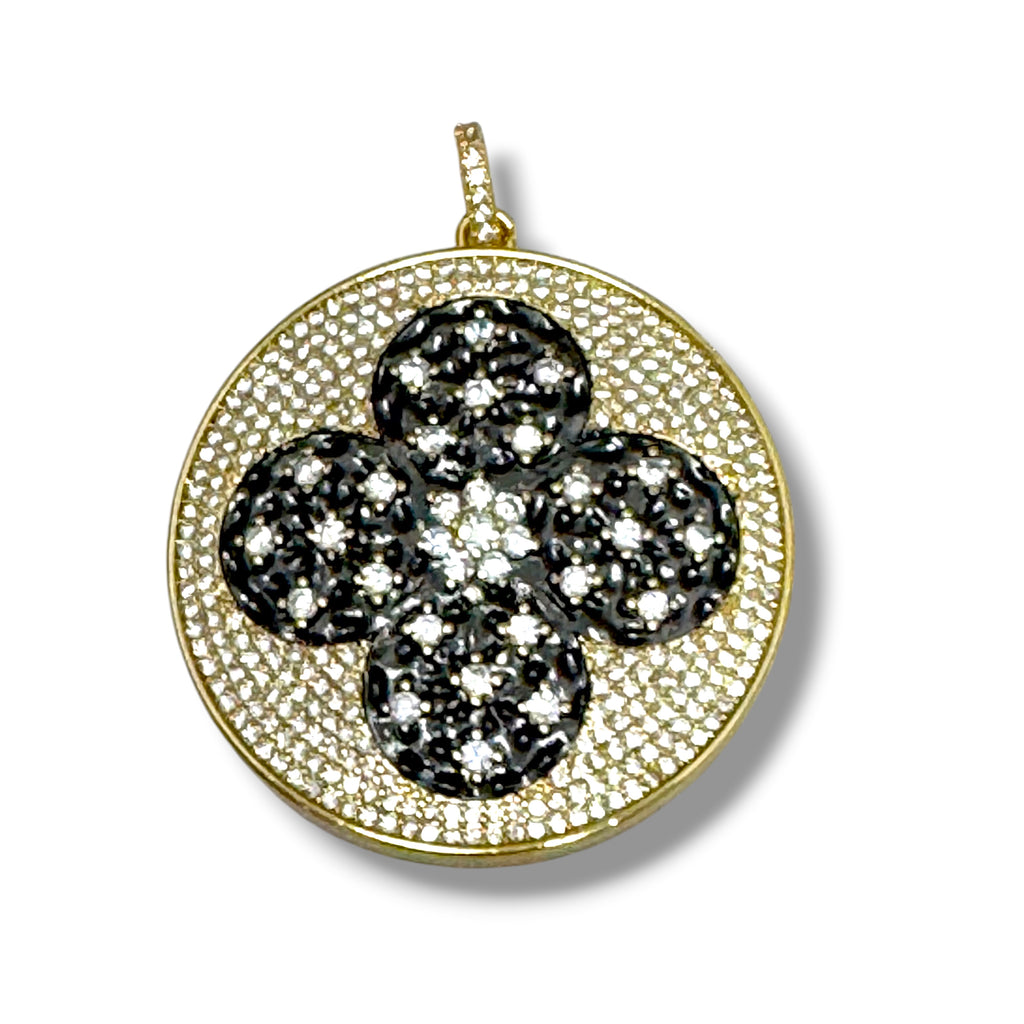 Stunning Pave Clover Charm