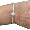 Gold Tennis Bracelet with Pave Circle Stations