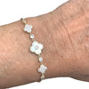 Clover CZ Bracelet with Adjustable Donut Slide