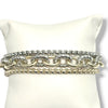 3 Row Two-Tone Magnetic Bracelet