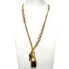 Double Chain LV  Repurposed Padlock Serial #300 Necklace