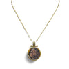 Gold Chain with Reversible Coin Pendant