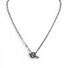 16" Small Paperclip Toggle Necklace