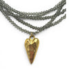 My Gold Heart Crystal Choker