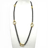 32" Two-Tone Elegant Mixed Metal Necklace by Phillip Hefner
