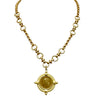 Gold Mosaic Italian Coin Necklace by Phillip Hefner