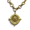 Gold Mosaic Italian Coin Necklace by Phillip Hefner