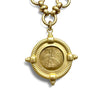 Gold Mosaic Italian Coin Necklace by Phillip Hefner