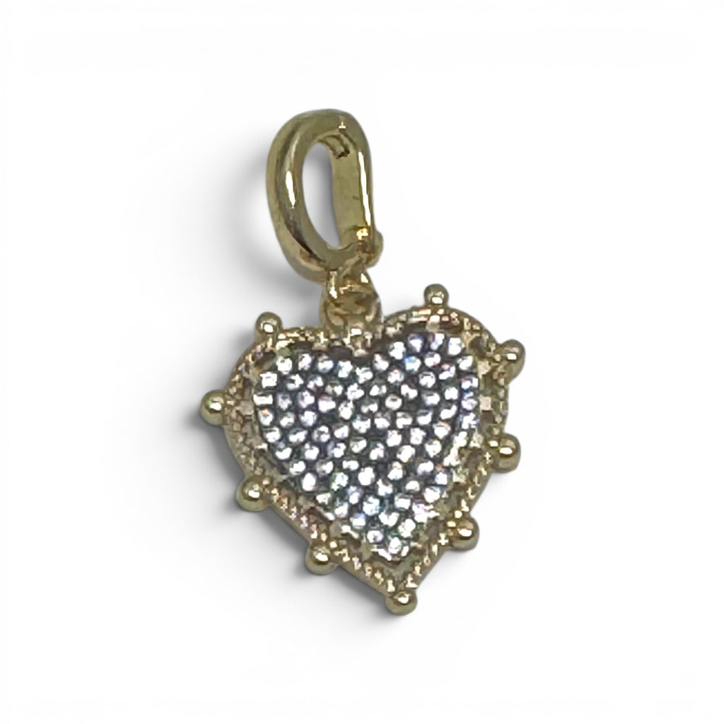 Stunning Pave Heart Charm