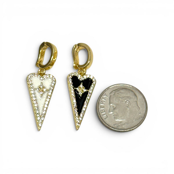 Enamel Elongated Heart Charm
