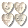 Ceramic Heart Mother, Sister, Grandmother Trinket Dish
