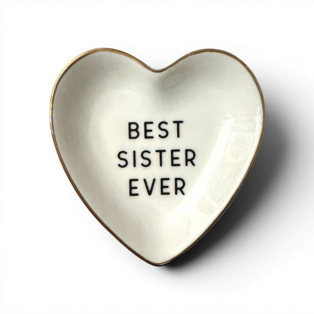 Ceramic Heart Mother, Sister, Grandmother Trinket Dish