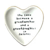 Ceramic Heart Mother, Sister, Grandmother Trinket Dish