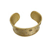 Wide Matte Bangle with CZs and Clovers