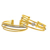 Multi Strand CZ Design Bangle Bracelet