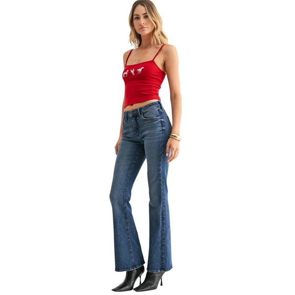 Just Black Denim Slim Flare Jeans