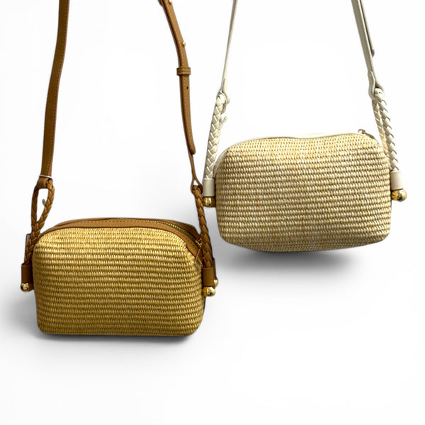 Gina Raffia Crossbody Bag