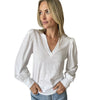 Kira Puff Sleeve V Neck Tee