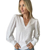Kira Puff Sleeve V Neck Tee
