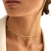 CZ Gold Fringe Layer Choker