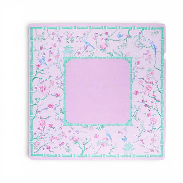 Light Pink, Mint Bamboo and Floral Mahj/Game Mat